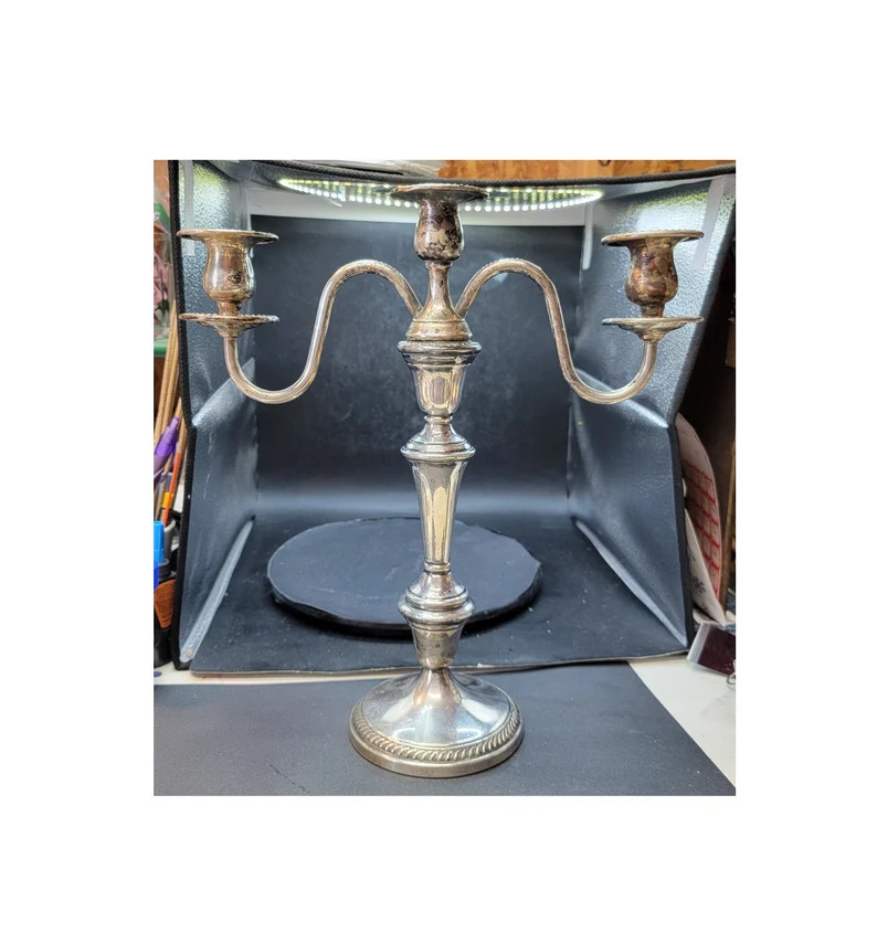 3  Arm Candelabra, F. B. Rogers, 7583, 3 Piece Interchangeable, Silver-Plate, Excellent Condition | Etsy (US)