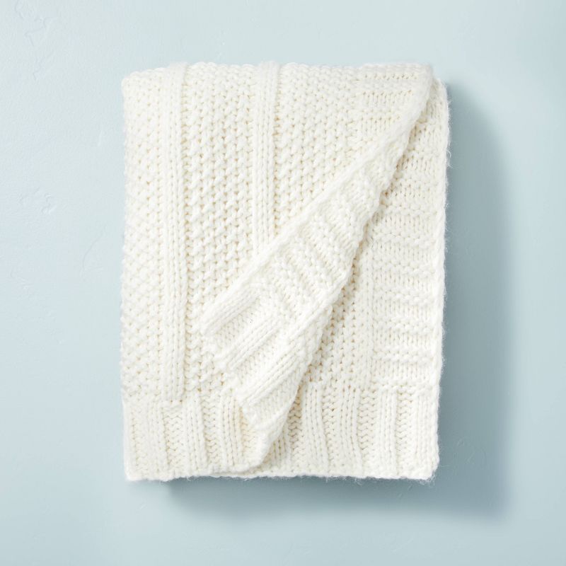 Chunky Textured Knit Throw Blanket - Hearth & Hand™ with Magnolia | Target