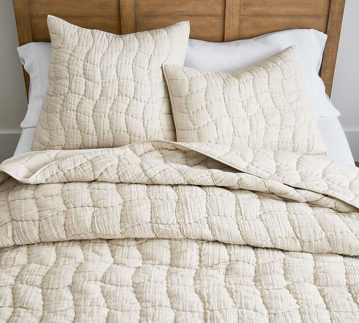 Cloud Linen Handcrafted Quilt | Pottery Barn (US)
