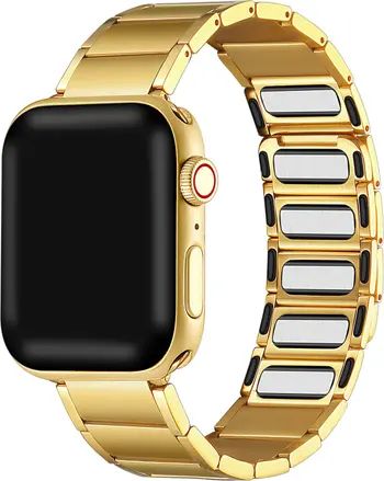 The Posh Tech Wide Link Magnetic Apple Watch® SE & Series 7/6/5/4/3/2/1 Bracelet Watchband | Nor... | Nordstrom