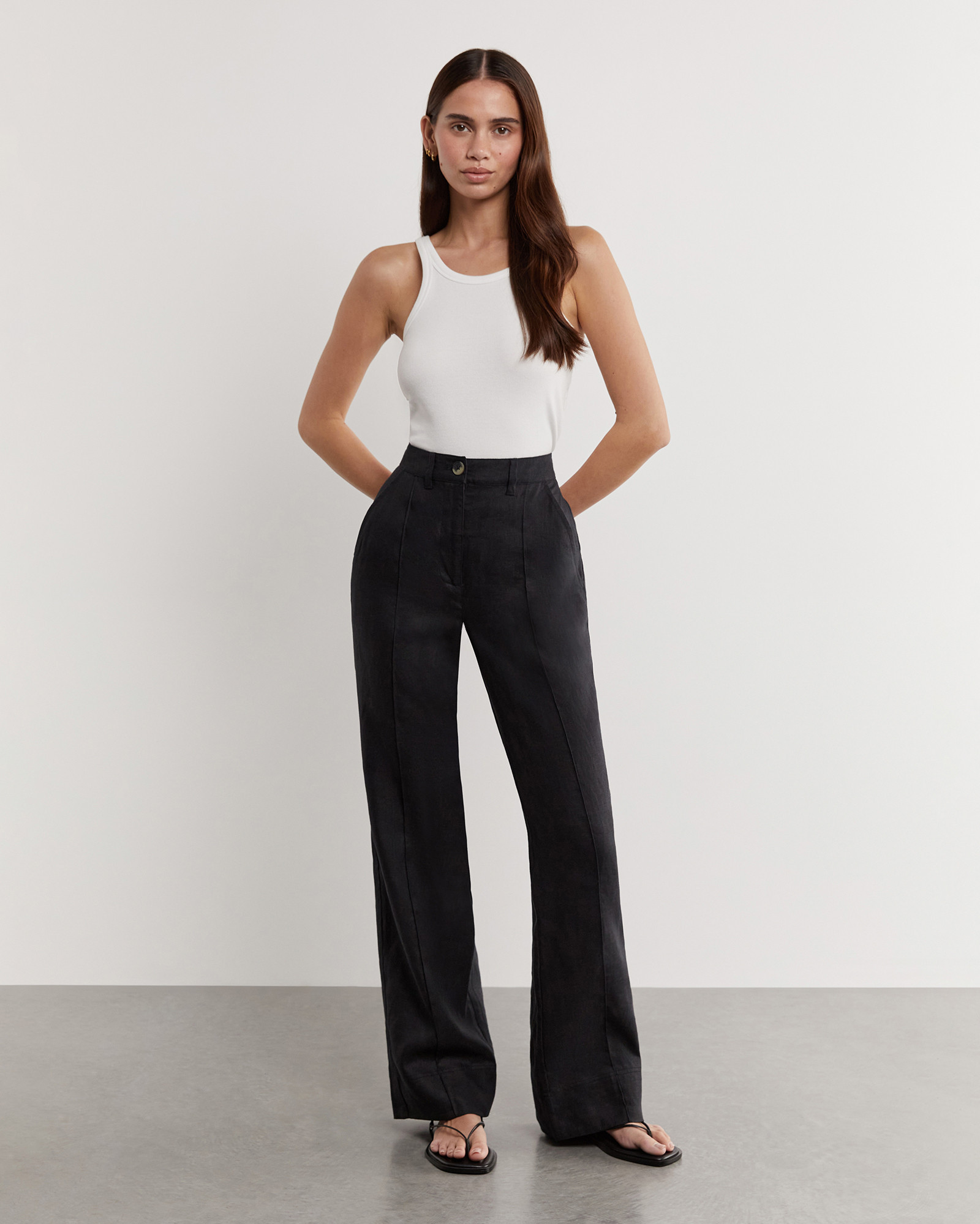Kayla Linen Pintuck Pant | JAG (Australia & New Zealand)