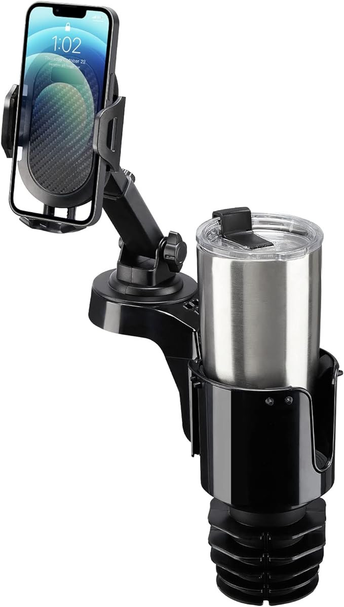 JOYTUTUS Cup Holder Phone Mount for Car, Car Cellphone Large Adapter Long Arm with 360 Degree Rot... | Amazon (US)