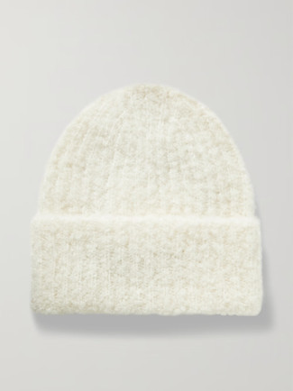 Ribbed Organic Beanie Cream