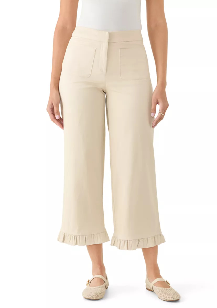 Women's Wide Leg Ruffle Pants | Belk
