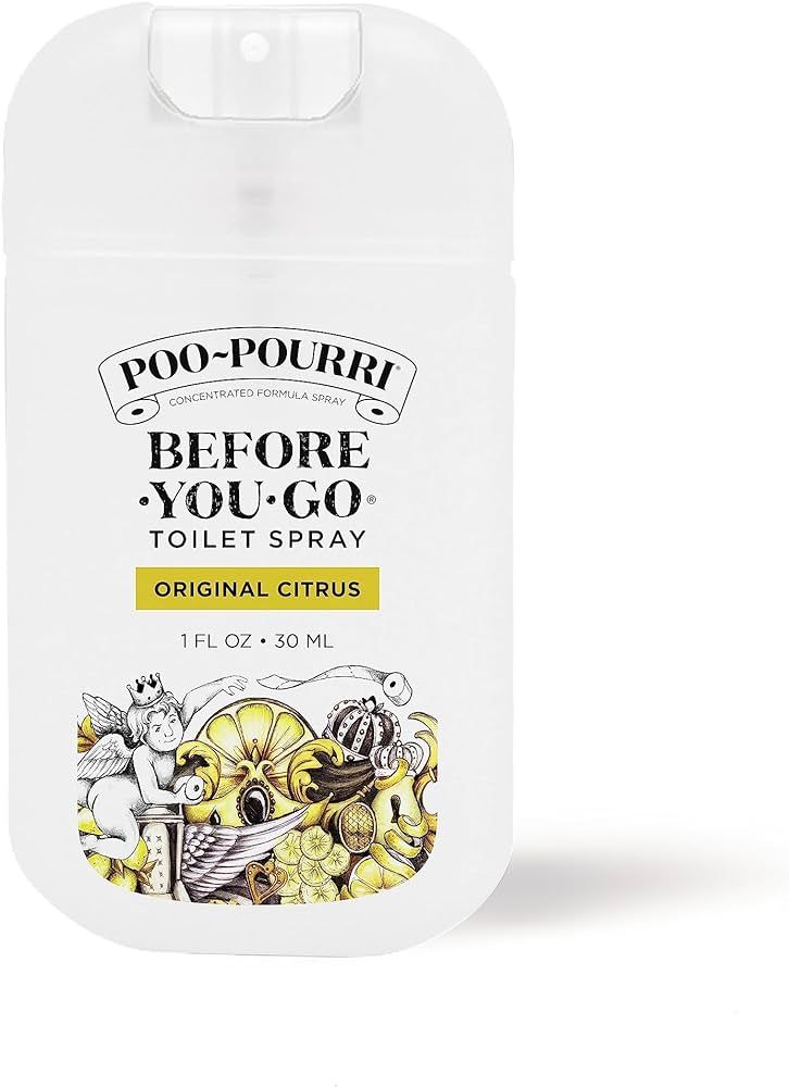 Poo-Pourri Before-You-Go Toilet Spray, Original Citrus, 1 Fl Oz Pocket Travel Size - Lemon, Berga... | Amazon (US)