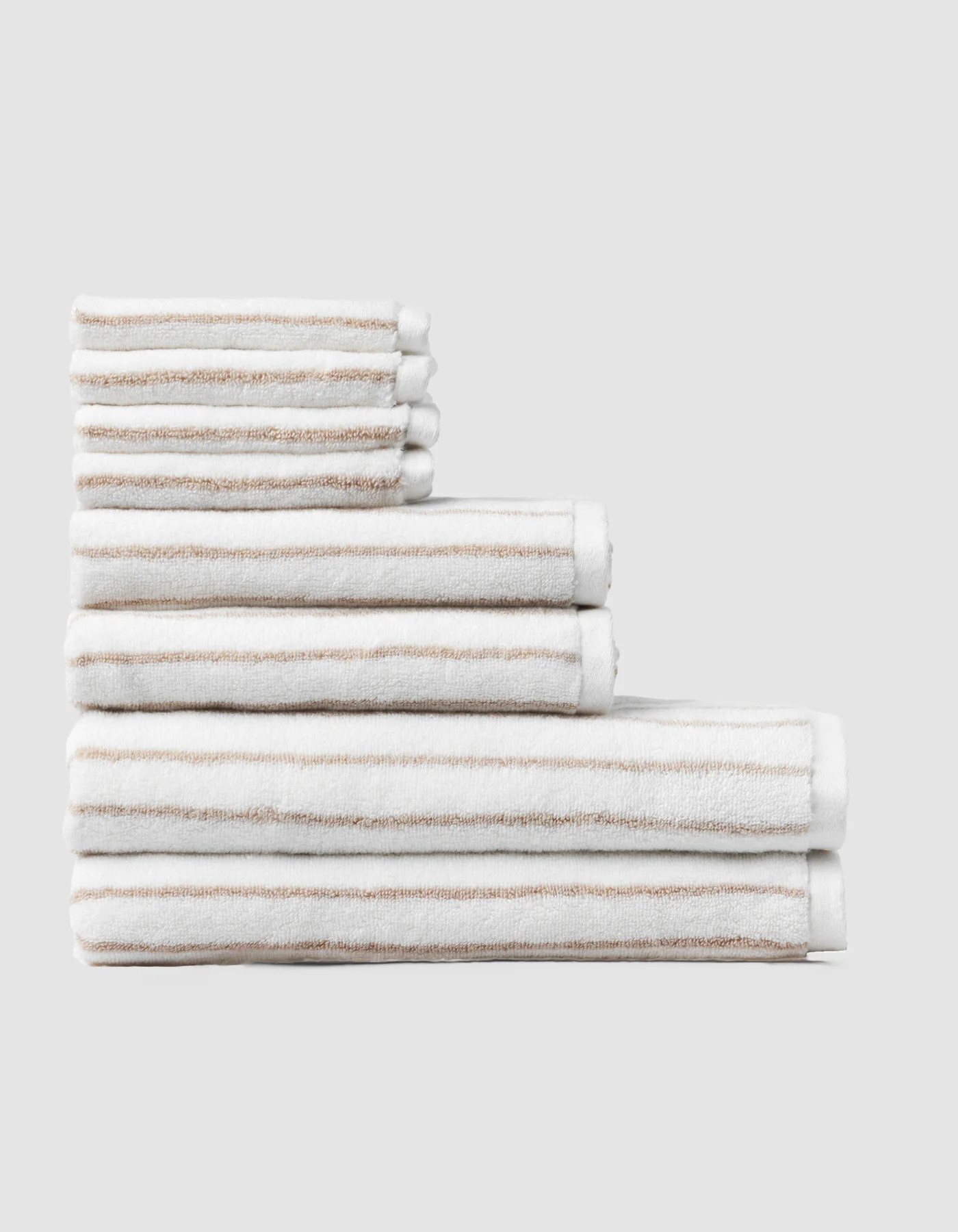 Luxe Bath Towel Set in Sand Stripe - Cozy Earth | Cozy Earth
