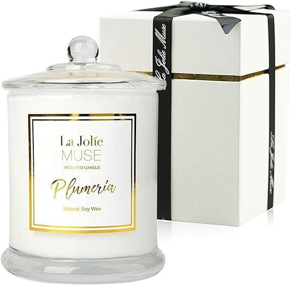 LA JOLIE MUSE Plumeria Scented Candles, Natural Soy Candle for Home Scented, Candle Birthday Gift... | Amazon (US)