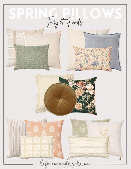 Spring Target Pillow Combos - so many gorgeous new pillows! Refresh your space with these pretty pillow combos! 

#targethome #targetpillows #studiomcgee #pillowcombos 


#LTKfindsunder50 #LTKhome