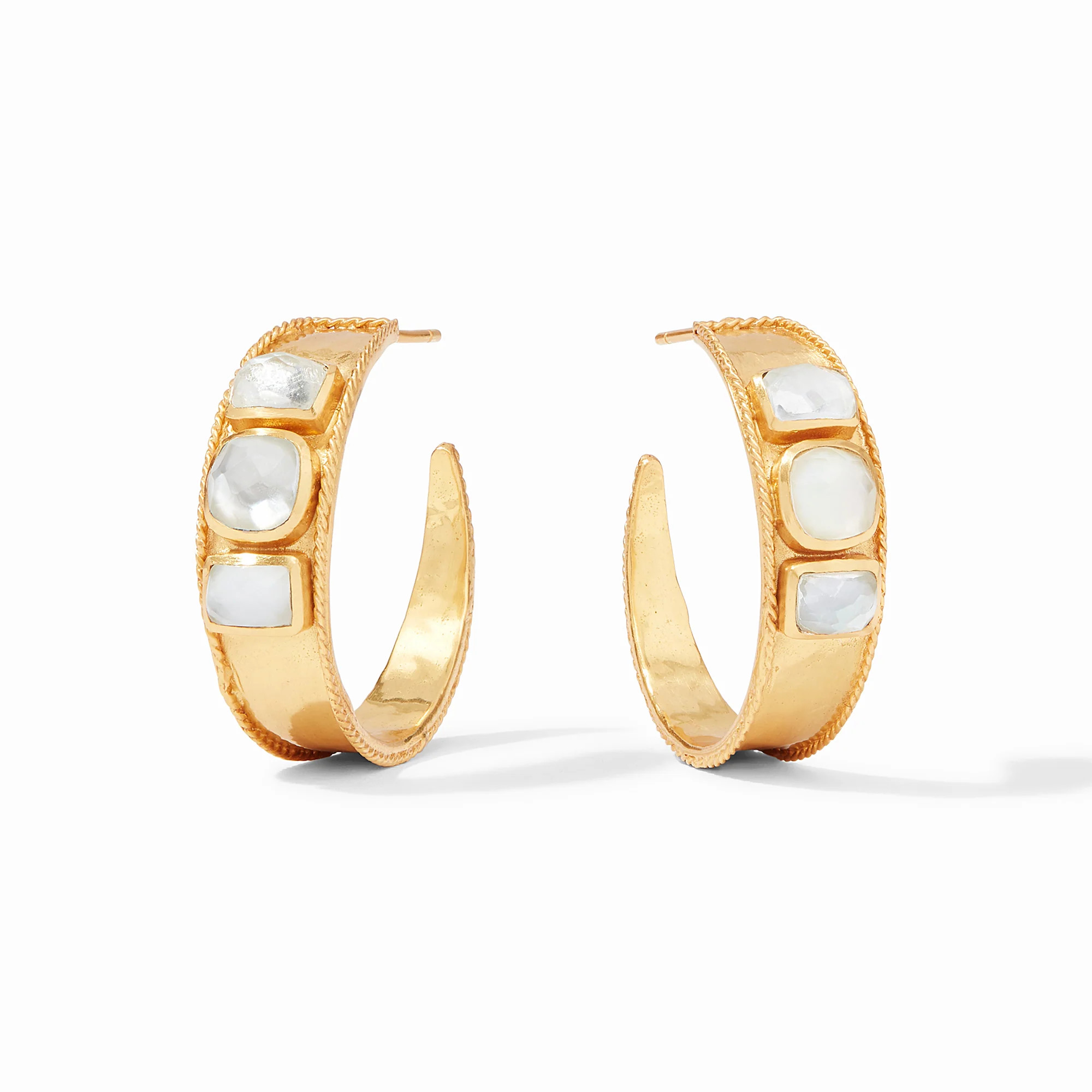Savoy Gold Statement Hoop Earrings | Julie Vos | Julie Vos
