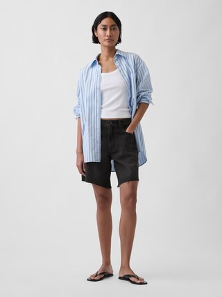 8" Mid Rise Loose Denim Bermuda Shorts | Gap (US)