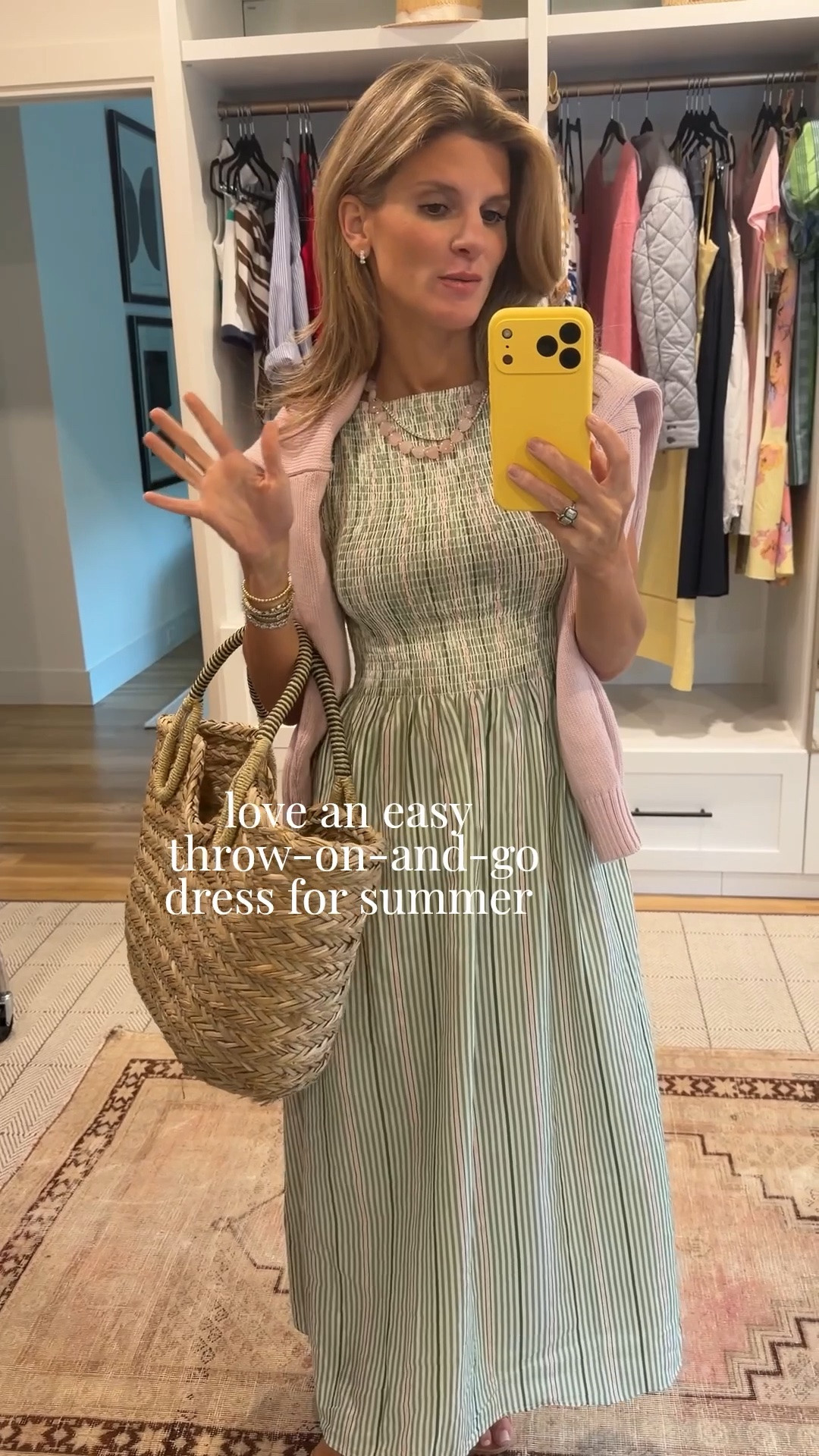 I love an easy dress for summer that I can throw on and not have to think about 💗￼
Wearing size XS