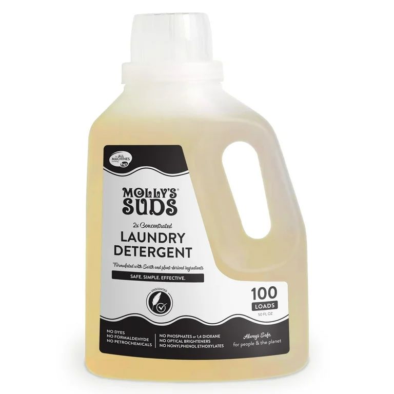 Molly's Suds Liquid Laundry Detergent | Natural Laundry Detergent Soap for Sensitive Skin | 2x Co... | Walmart (US)