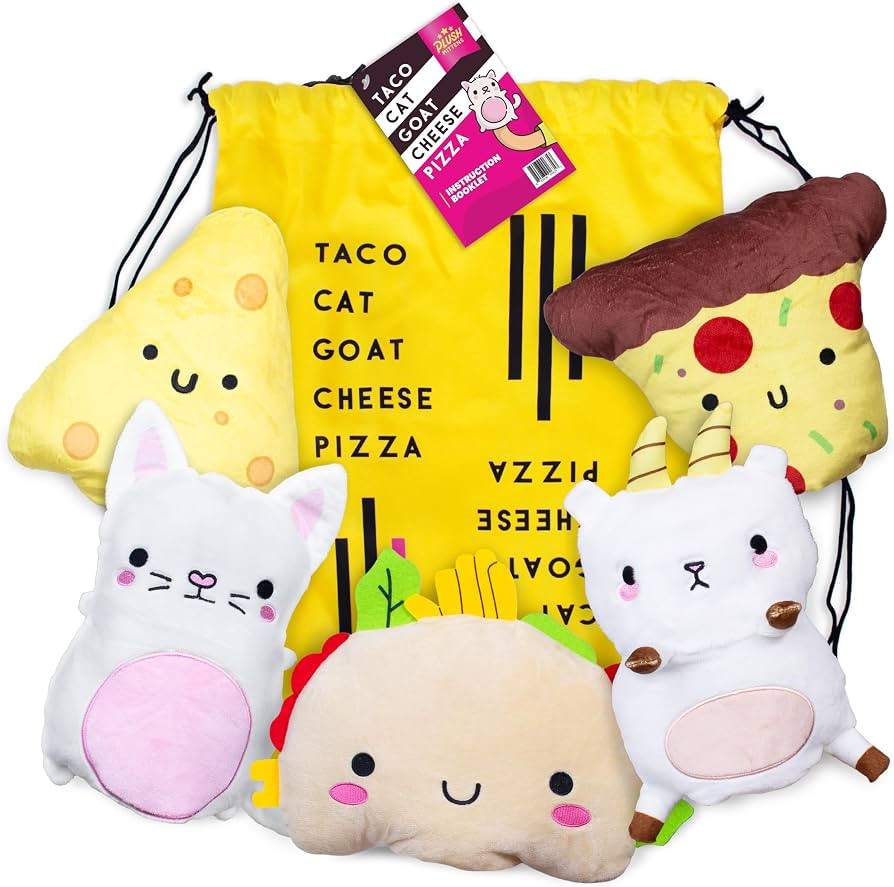 Taco Cat Goat Cheese Pizza Plush Mittens Set by Taco Cat Games | Amazon (US)