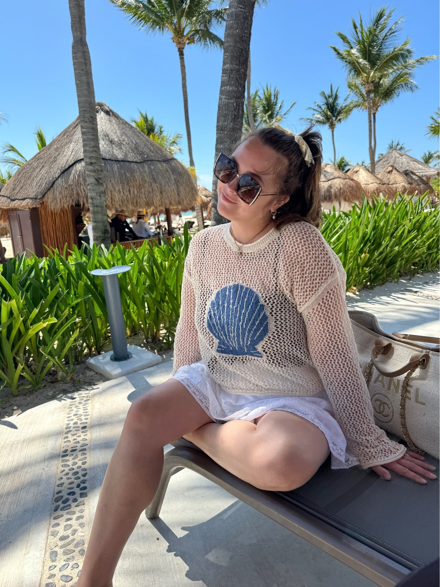 Vacation outfit coverup for the day at the beach!

This crochet seashell sweater from target runs small. I went with an XL. I’m normally a L.

My white ruffle shorts are old, I found a similar option!

#LTKSeasonal #LTKMidsize #LTKootd