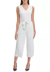 Women's Scuba Crepe Cropped Jumpsuit | Belk