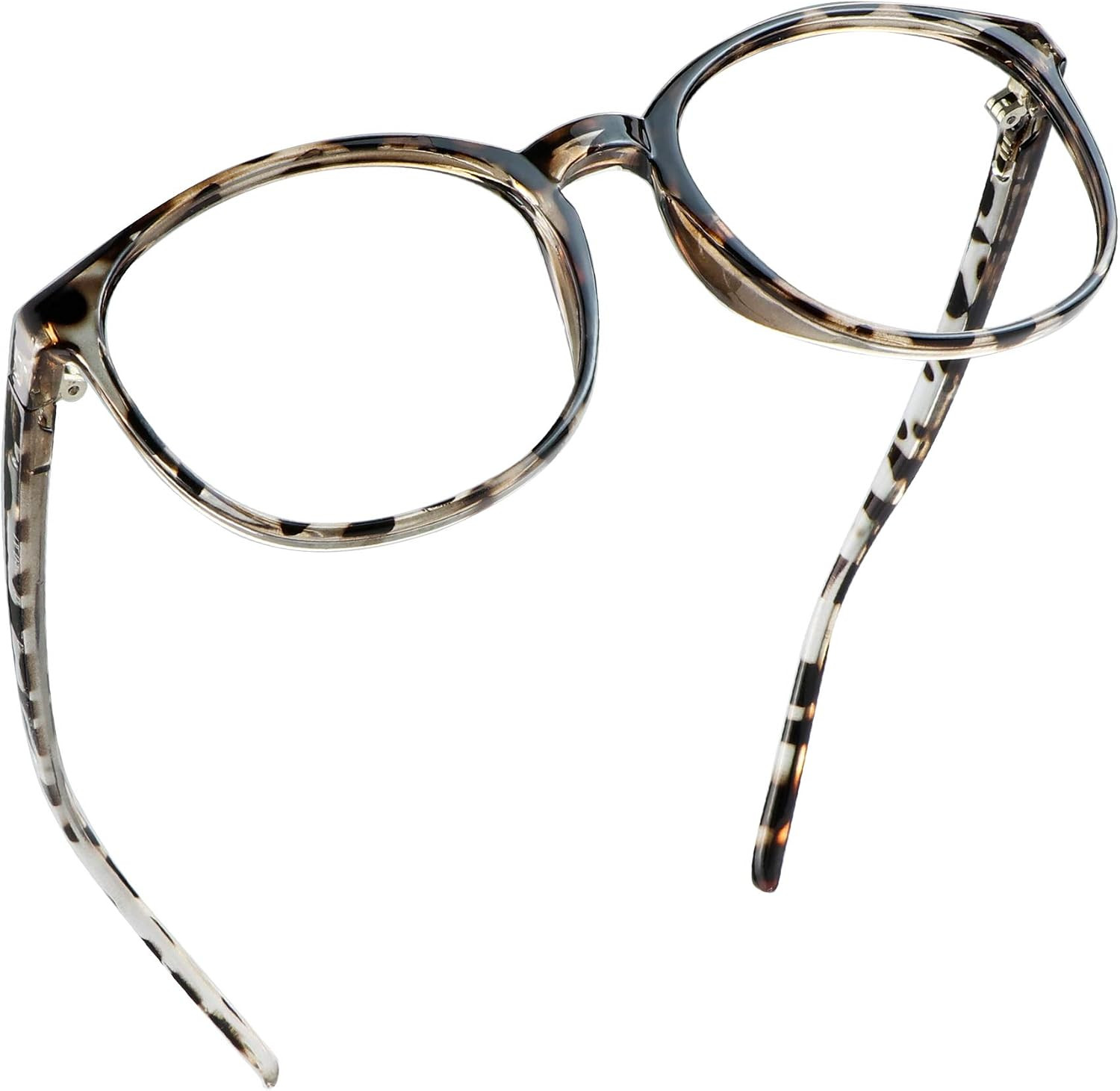 LifeArt Round Blue Light Blocking Glasses, Computer Glasses, Gaming Glasses, TV Glasses for Women Men (Leopard, No Magnification) | Amazon (US)