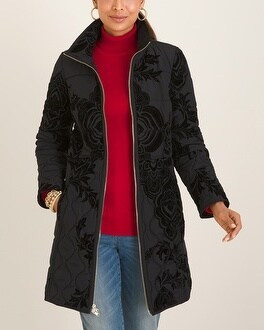 Flocked Velvet Puffer Jacket | Chico's
