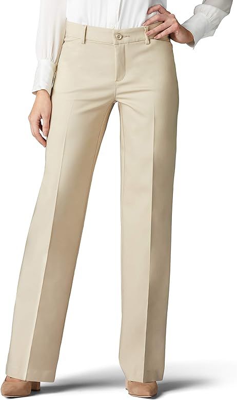 Lee Women's Flex Motion Regular Fit Trouser Pant, Bungalow Khaki, 4 at Amazon Women’s Clothing ... | Amazon (US)