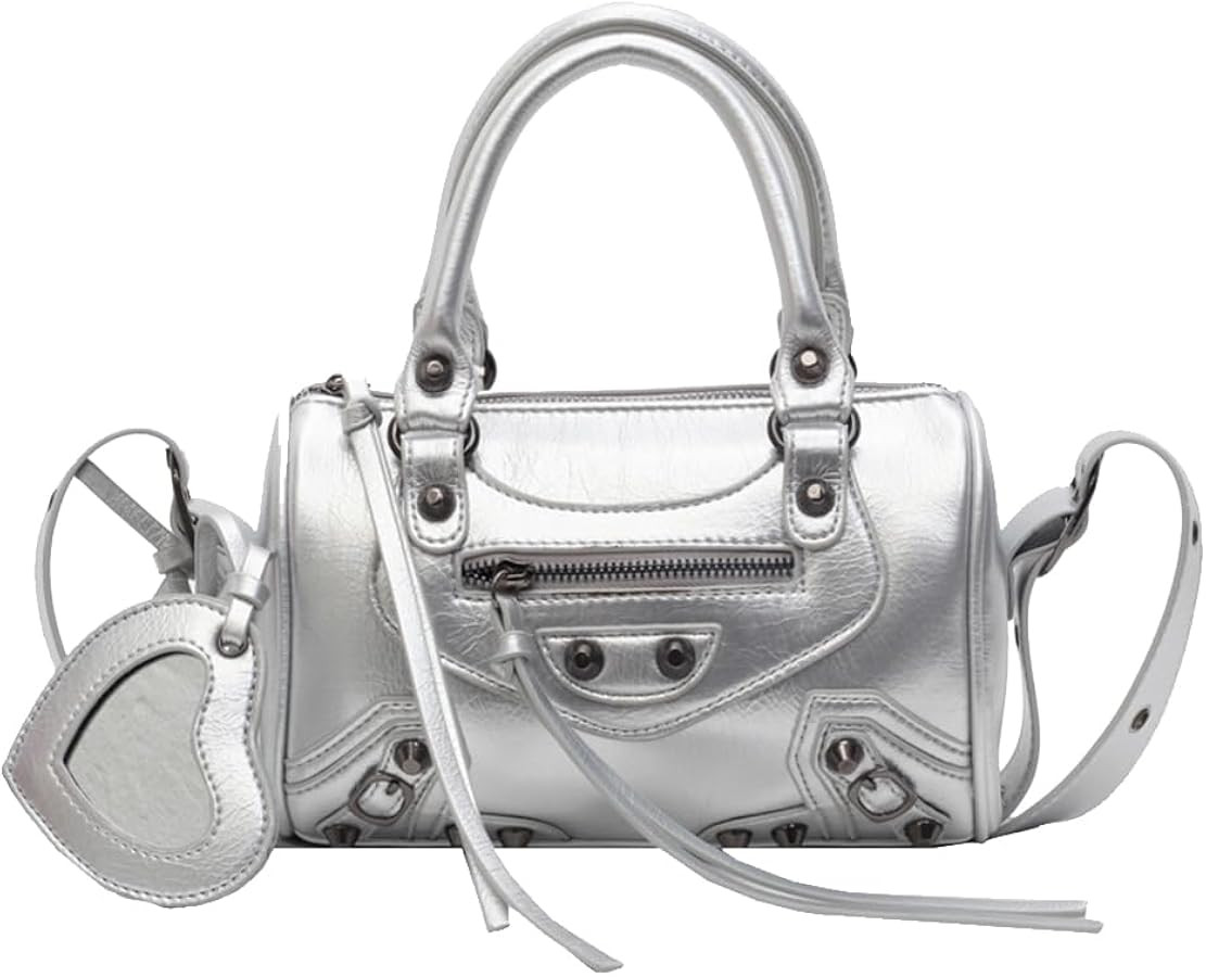 Retro Handbag Women's PU Leather Shoulder Bag Rivet Crossbody Bag Ladies Messenger Bag Elegant To... | Amazon (US)