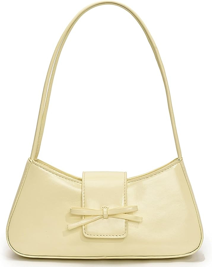 Shoulder Bags for Women Coquette Bow Purse Y2k Bag Small Cute Purses Mini Hobo Handbag Faux Leath... | Amazon (US)