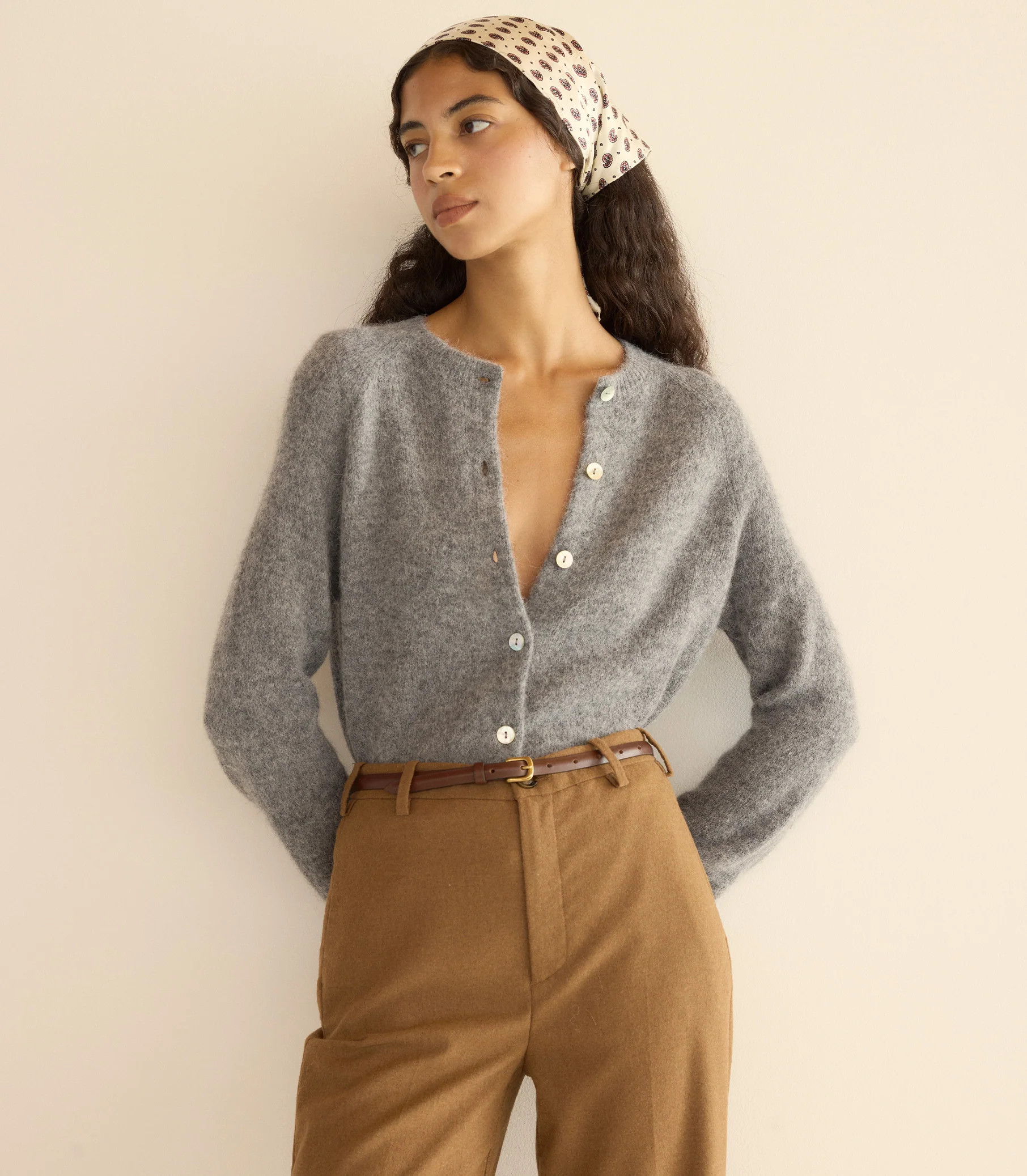 Petra Cardigan - Dark Heather Grey | DOEN