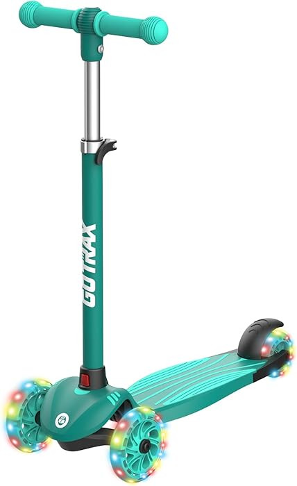 Gotrax KS1 Kids Kick Scooter, LED Lighted Wheels and 3 Adjustable Height Handlebars, Lean-to-Stee... | Amazon (US)