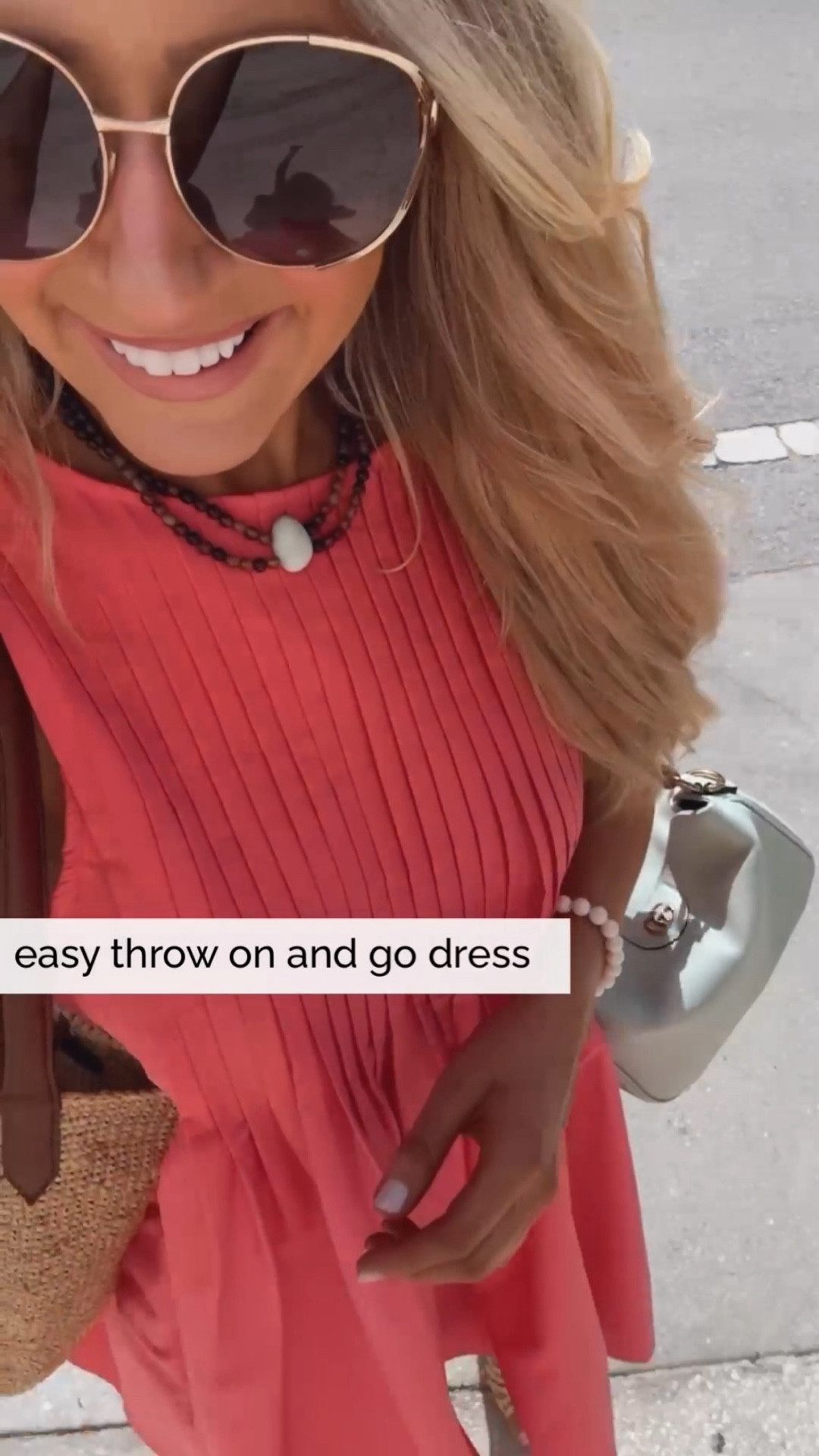 Affiliate links - I earn commission on purchases made through my links | If you don’t know what to wear, start with this: the throw-on-and-go dress that always looks put together!💫✨ If you ever feel like you have “nothing to wear,” this is your reminder that a simple dress is the quickest, easiest way to look polished without overthinking your outfit.

A dress is truly a one-and-done outfit. No styling stress, no mixing and matching, just throw it on, add a few accessories like sunglasses and a bag, and you’re instantly ready to go. It’s that effortless formula that works every single time, especially during the warmer months when you want to look cute but stay comfortable.

What makes this one feel a little extra special are the subtle pleated details and the movement, it flows so nicely when you walk, which instantly elevates the entire look. It’s the kind of piece that feels casual but still polished.

You can keep it simple with flat sandals for everyday wear, or dress it up with a small heel for something like dinner, a baby shower, or a graduation. It’s one of those versatile pieces that works for so many occasions without needing to change much at all.

If you’re building a spring/summer wardrobe, this is the kind of dress you’ll reach for on repeat, easy, breezy, and always stylish! 🌴🦩

#springoutfitideas #summerstyle #effortlessstyle