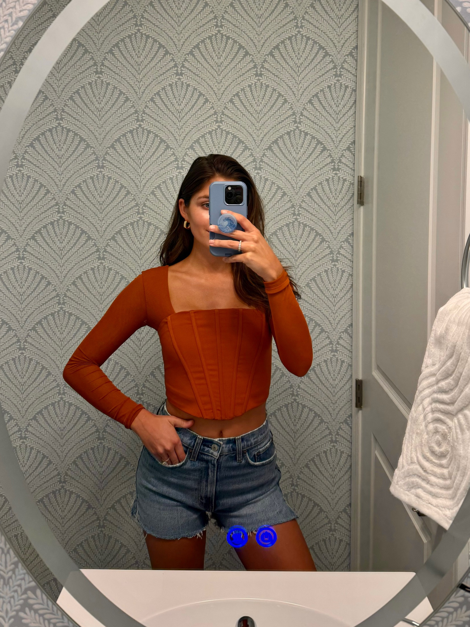 I love this color for fall! 🍂🎃🍁 top is old from petal & pup, linked similar. Shorts are Abercrombie 🫶🏼

#LTKSeasonal #LTKstyletip #LTKsalealert