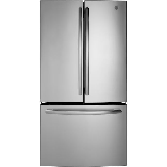 GE 27-cu ft French Door Refrigerator with Ice Maker and Water Dispenser (Fingerprint-resistant St... | Lowe's