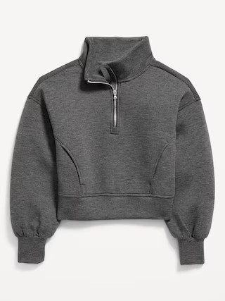 Half-Zip Bounce Fleece Pullover Sweatshirt for Girls | Old Navy (US)