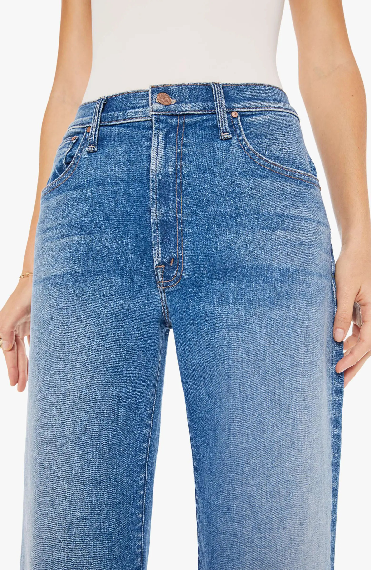 MOTHER The Dodger High Waist Wide Leg Ankle Jeans | Nordstrom | Nordstrom