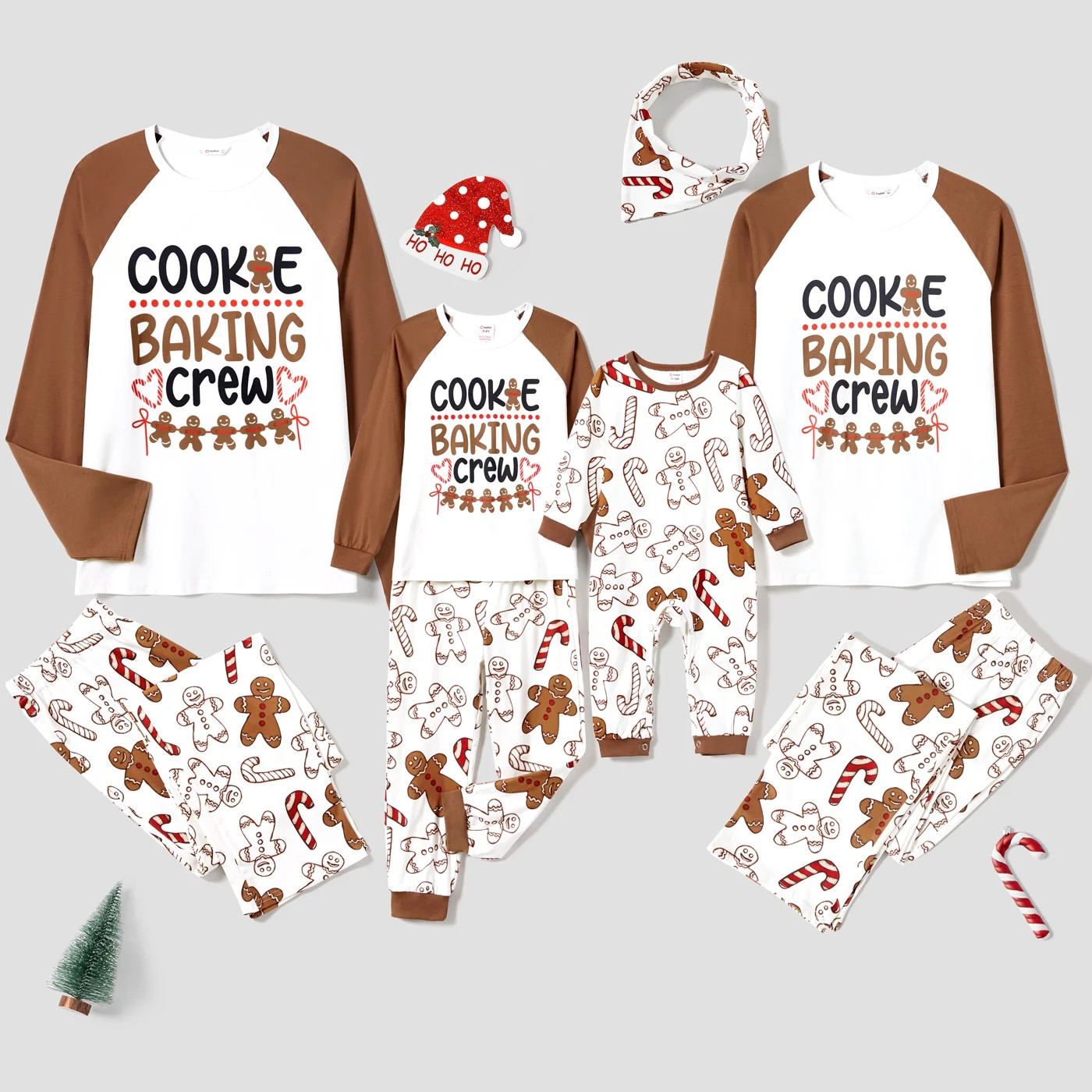 PatPat Christmas Pajamas Family Matching Pajamas Sets with Cute Gingerbread Man Pattern for Women... | Walmart (US)