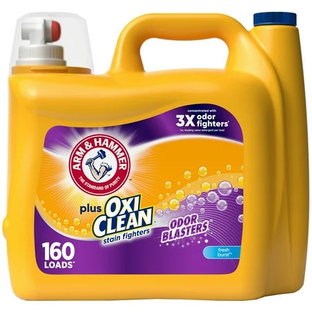 Arm & Hammer Plus OxiClean Odor Blasters Fresh Burst, 160 Loads Liquid Laundry Detergent, 208 fl oz | Walmart (US)