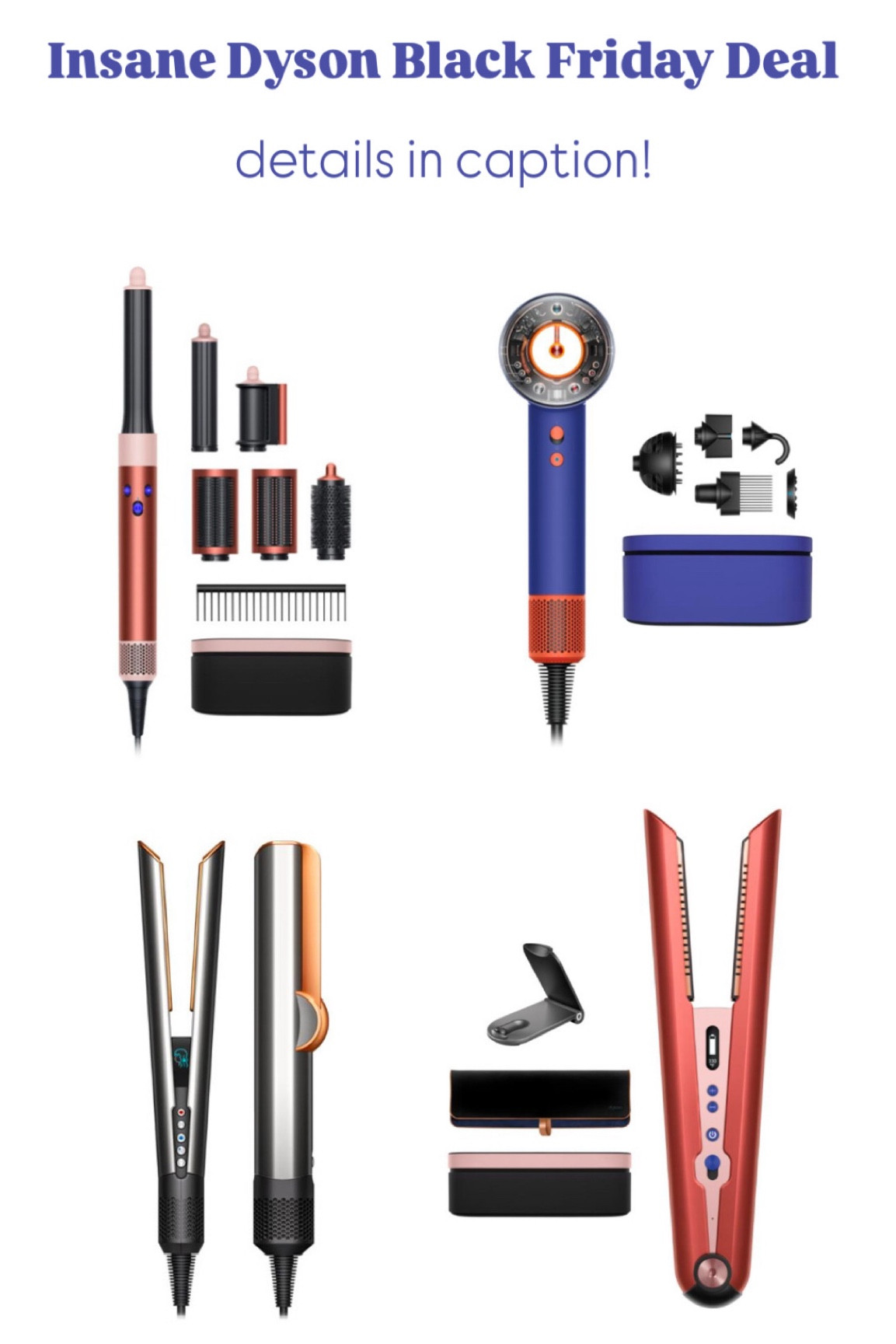 I have NEVER seen a brand new Airwrap priced this low - if you already have any Dyson product that you've registered before, check your account at Dyson.com and you should see a 20% owners discount offer, then it's $100 off for Black Friday, and THEN there are two free bonus attachments and other free goodies you'll see on the product page!!
$360 for all that is a truly INSANE deal.

The stacked promo goes for other products too, like their hairdryer, Airstrait, headphones, vacuums etc. The stack doesn't the new Nural hairdryer that I have and love, but that one is also $100 off!

#LTKGiftGuide #LTKHoliday #LTKCyberWeek