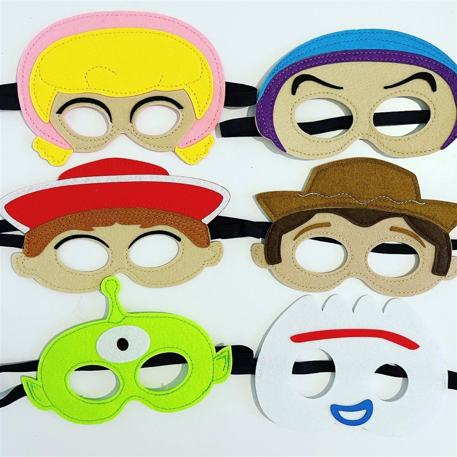 Toy Inspired Felt Handmade Masks | Set of 6 | Jane