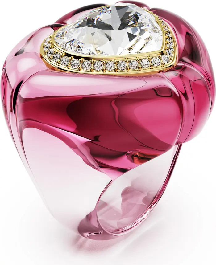 Swarovski Dulcis Crystal Heart Cocktail Ring | Nordstrom | Nordstrom