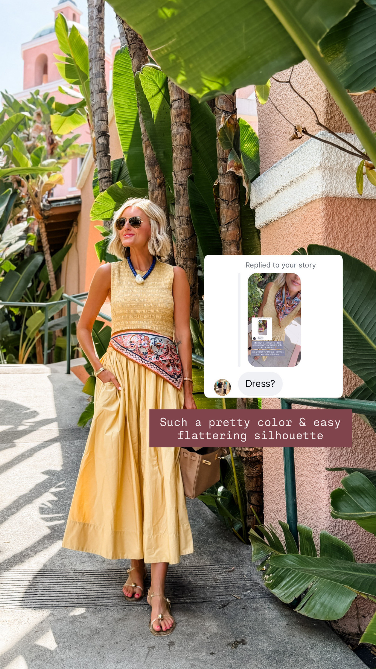 Love this yellow dress for the summer! It's such a pretty color, and I added a fun scarf around my waist to add some pattern! Wearing S!

Loverly Grey, summer outfit, summer dress, yellow dress, midi dress, jelly sandals, scarf styling 

 #LTKSeasonal