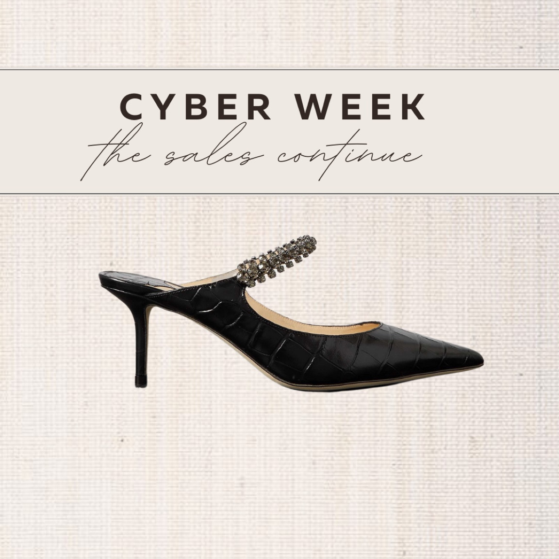 Huge designer sales going on! Including tons of jimmy Choos! 