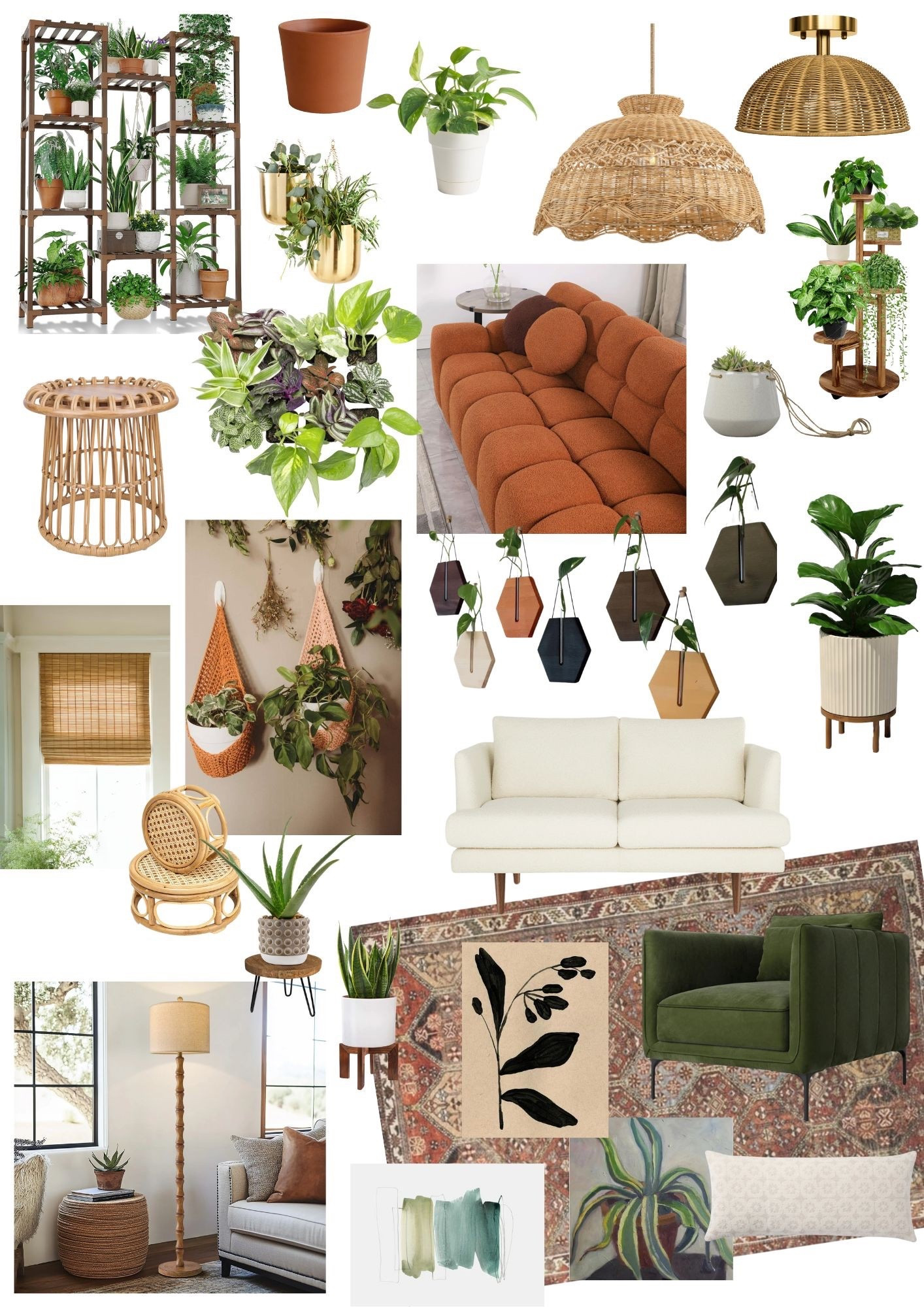 This week’s mood board theme is a plant-filled sunroom, complete with earthy colors, furniture you can sink into, an array of plant holders, and (of course!) lots of live greenery to love on. Shop the room here! 🪴⭐️ 

#LTKFindsUnder100 #LTKHome #LTKFindsUnder50