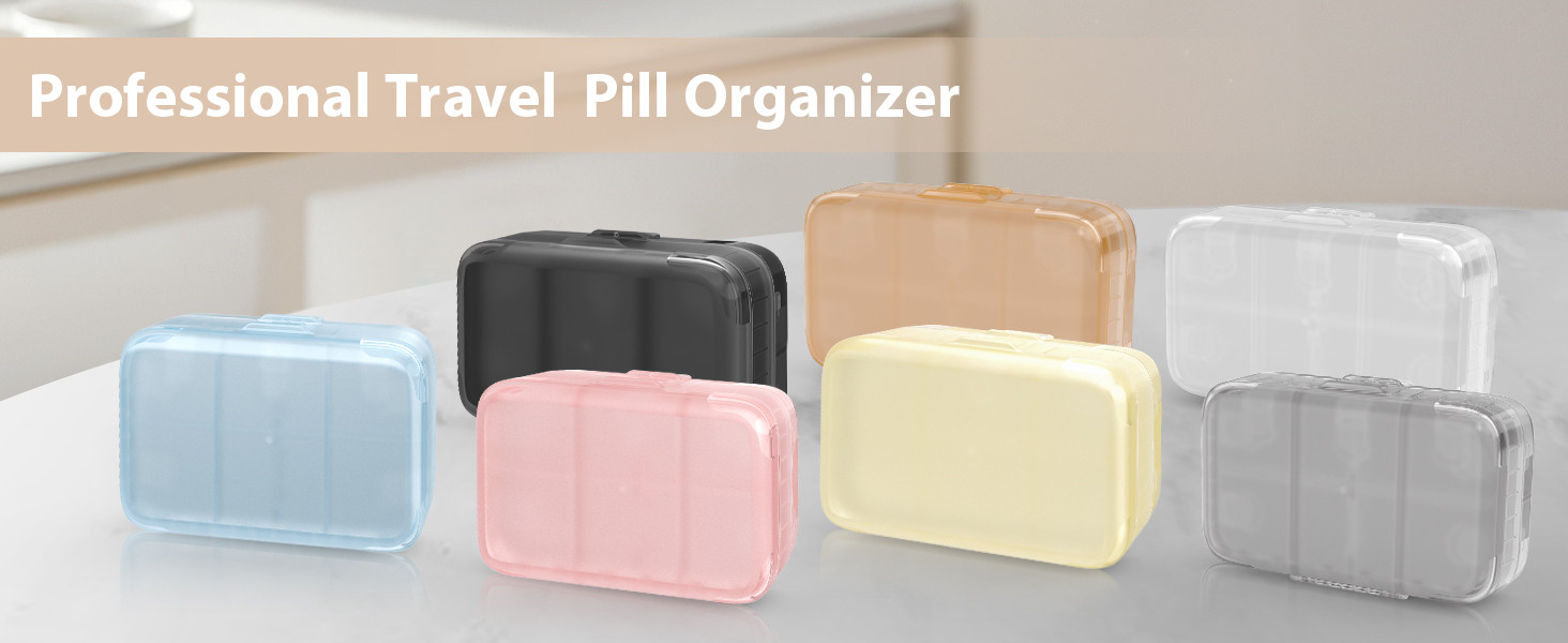 FYY Weekly Pill Organizer with Labels,8 Compartments Travel Daily Pill Case Airtight Moistureproo... | Amazon (US)