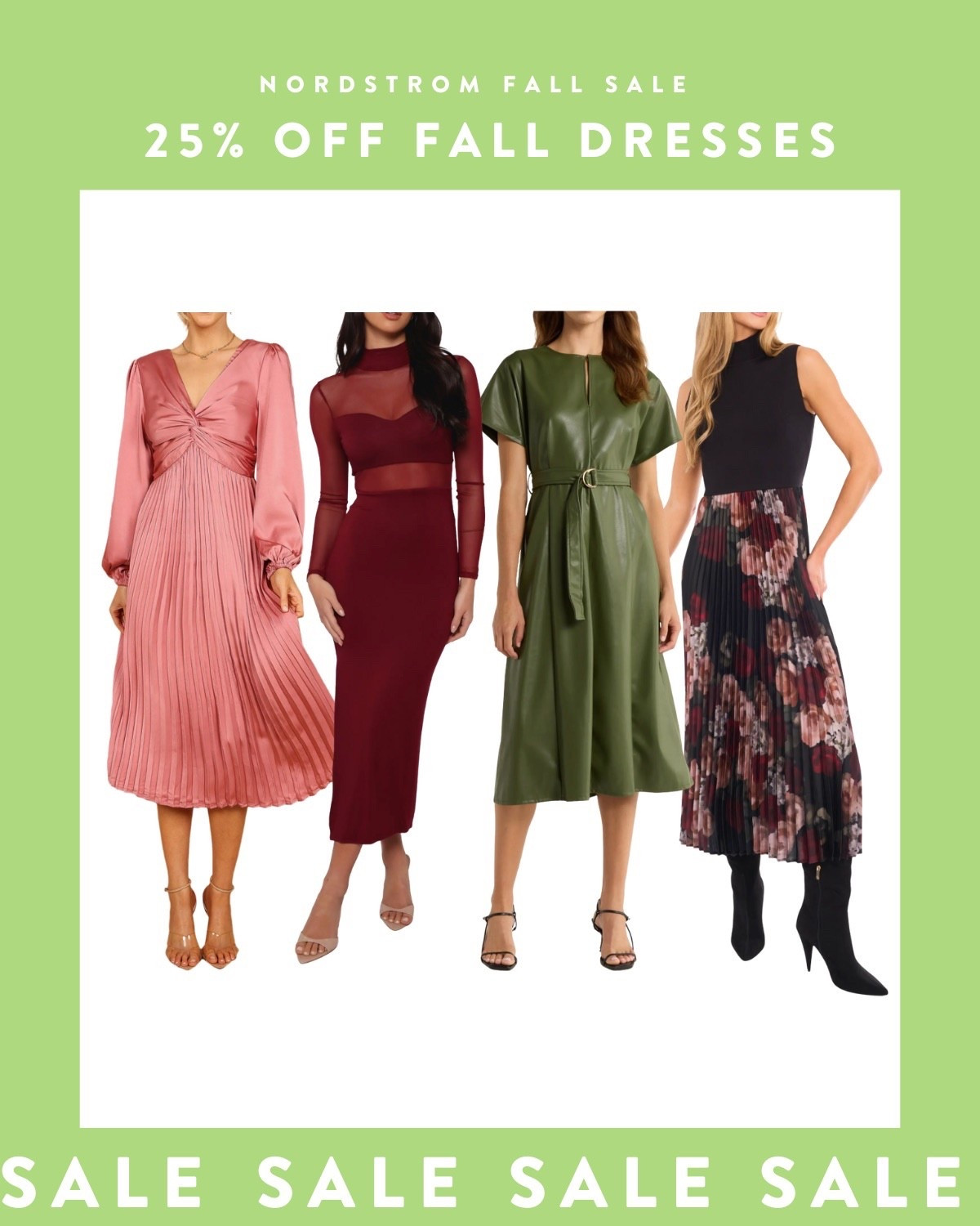 Nordstrom sale alert! Sharing a few cute fall dress finds that are under $100 and 25% off during Nordstrom's fall sale. Perfect time to grab a fall wedding guest dress, fall family photos look, or date night outfit. So good! Nordstrom sale | fall dresses | wedding guest dress | affordable dresses | fall fashion | date night dress | family photo outfits | under $100 

#LTKSaleAlert #LTKFindsUnder100 #LTKSeasonal