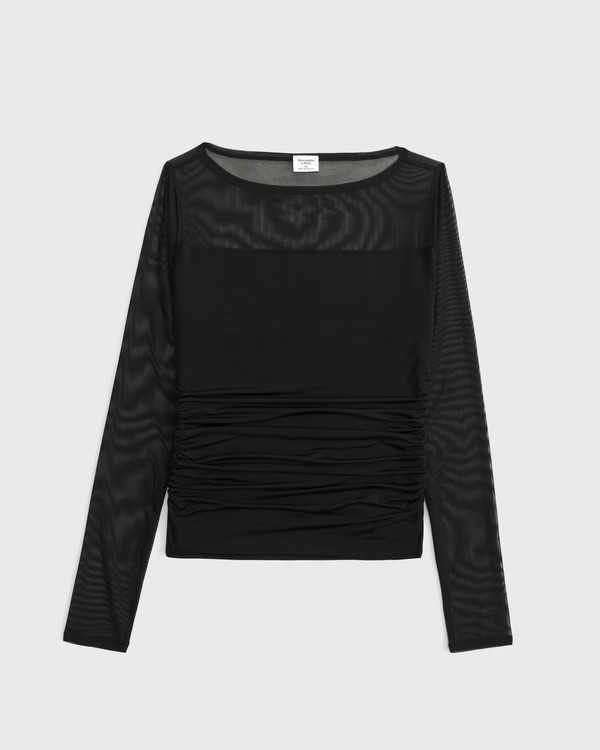 Women's Mesh Slash Top | Women's Tops | Abercrombie.com | Abercrombie & Fitch (US)