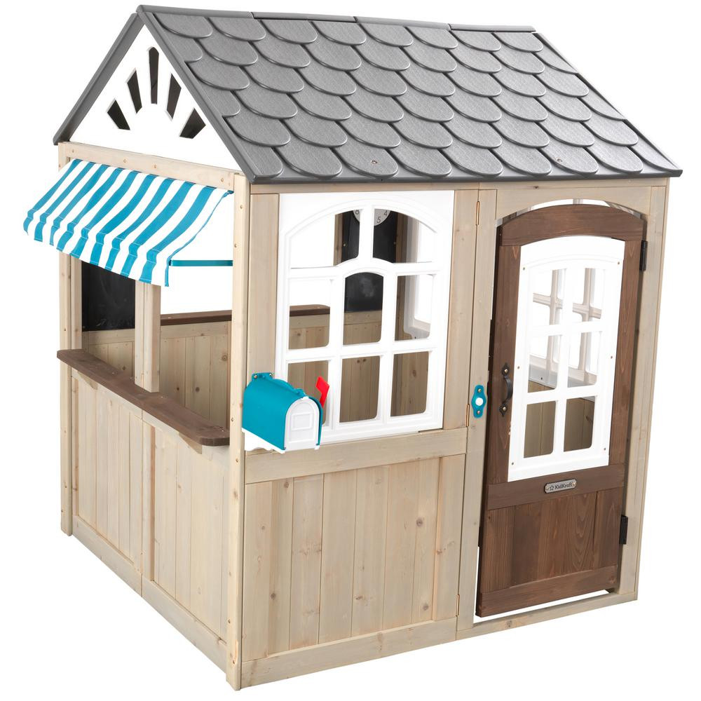 KidKraft Hillcrest Wooden Outdoor Playhouse | The Home Depot