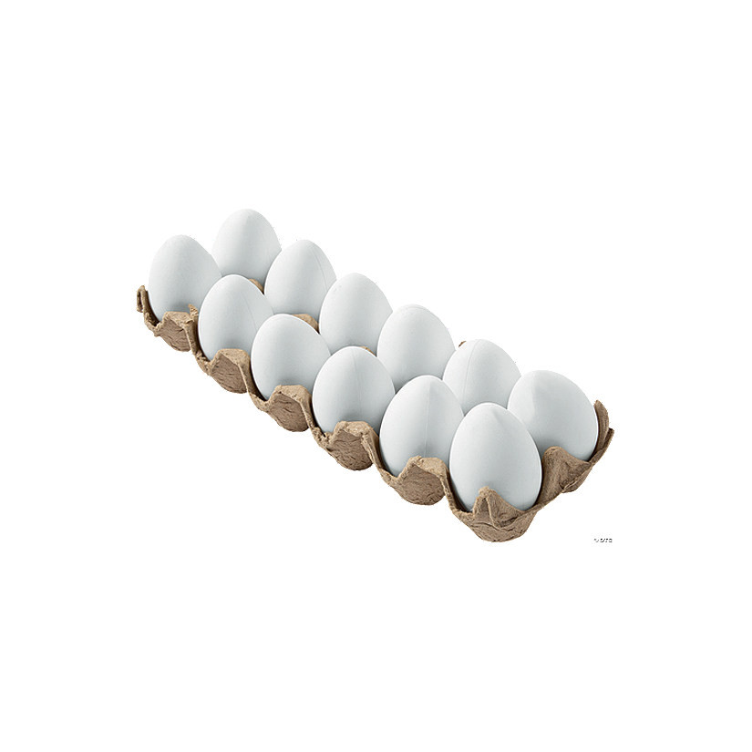 2 1/4" DIY Plastic Easter Eggs with Carton - 12 Pc. | Oriental Trading Company