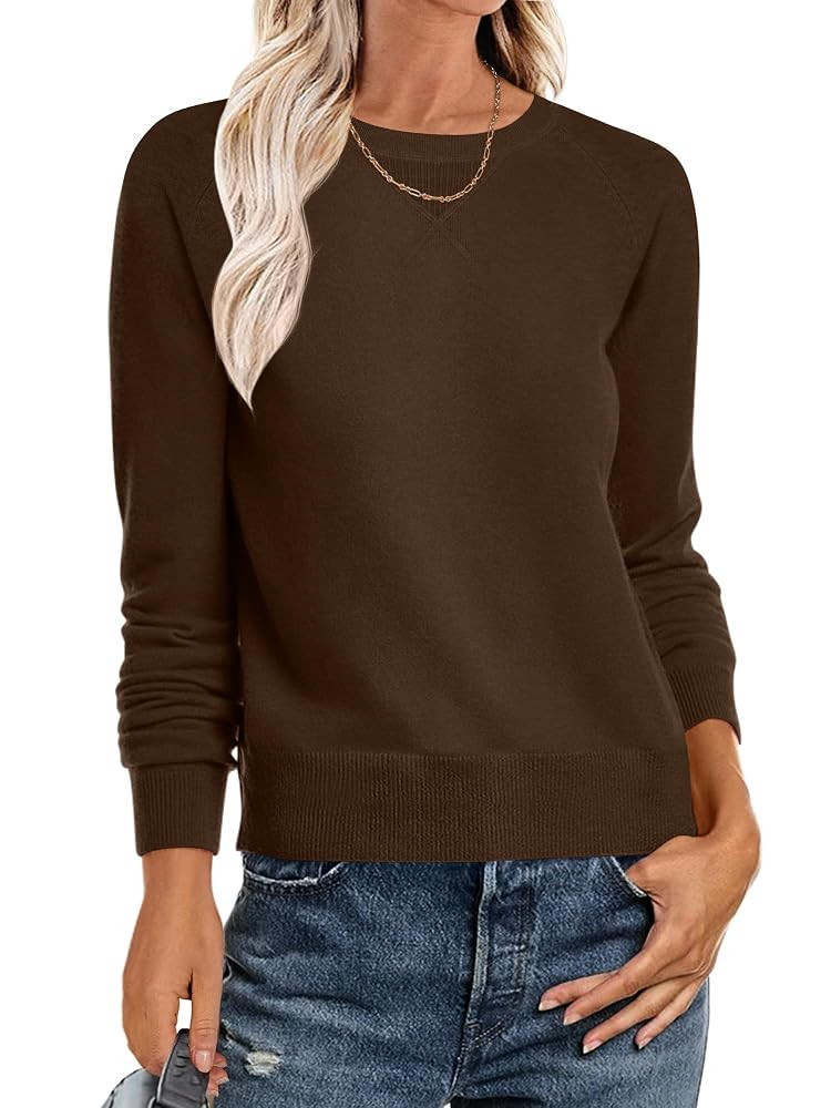 ANRABESS Sweater for Women Long Sleeve Crewneck 2025 Fall Winter Soft Loose Fit Basic Knit Pullov... | Amazon (US)