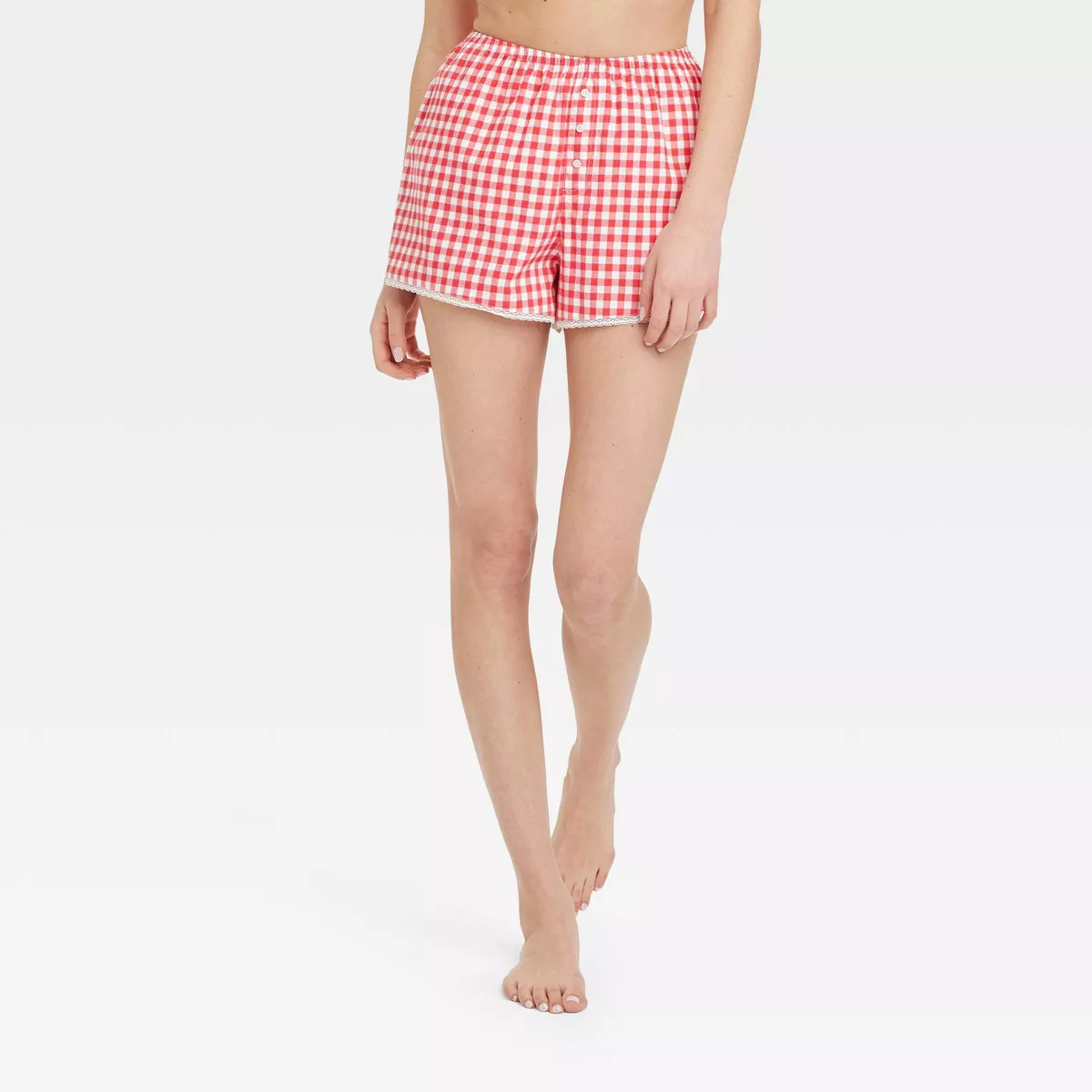 Women's Lace Trim Boxer Pajama Shorts - Colsie™ | Target