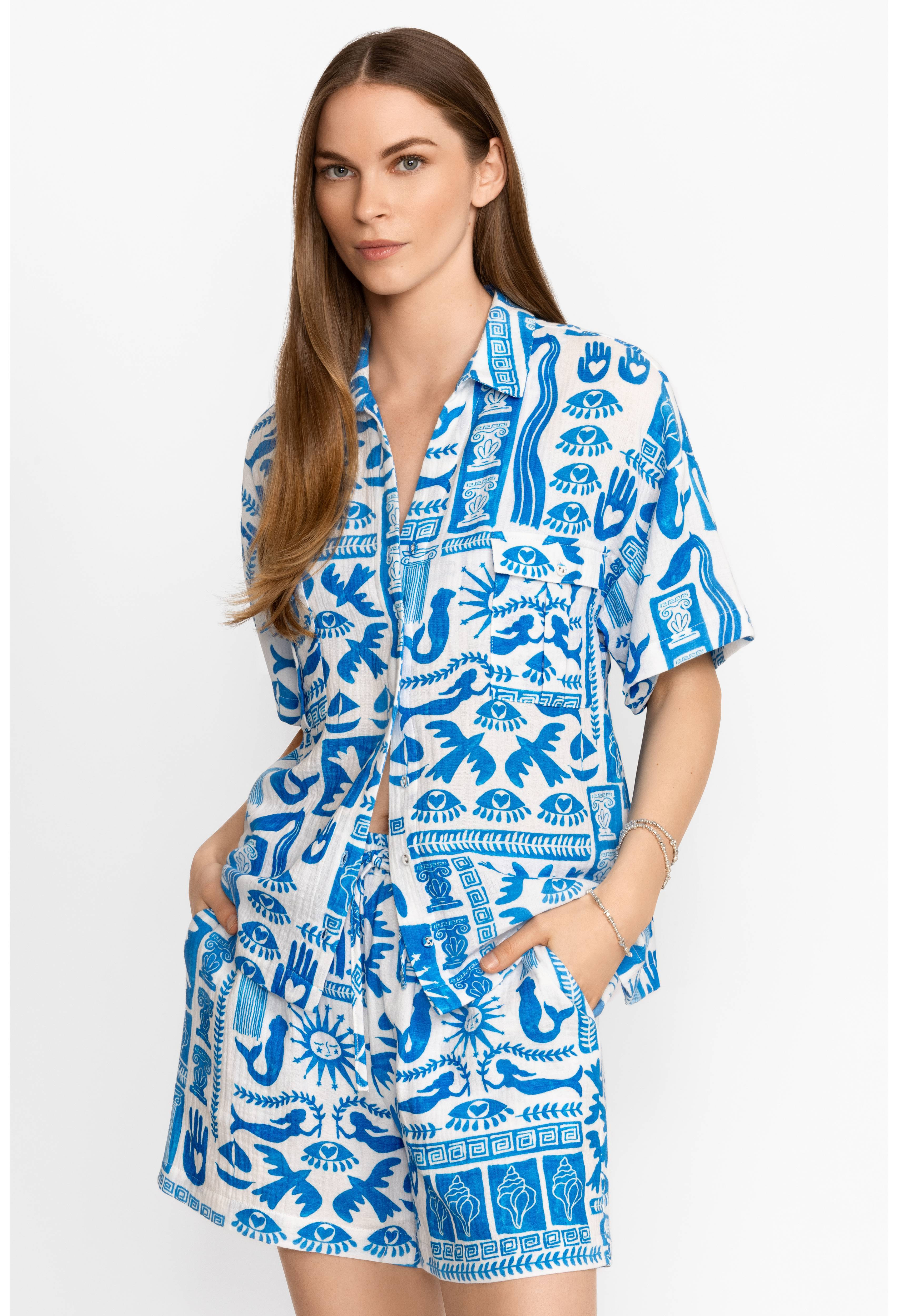 ACANTHA EASY SET CAMP SHIRT | Johnny Was | Johnny Was