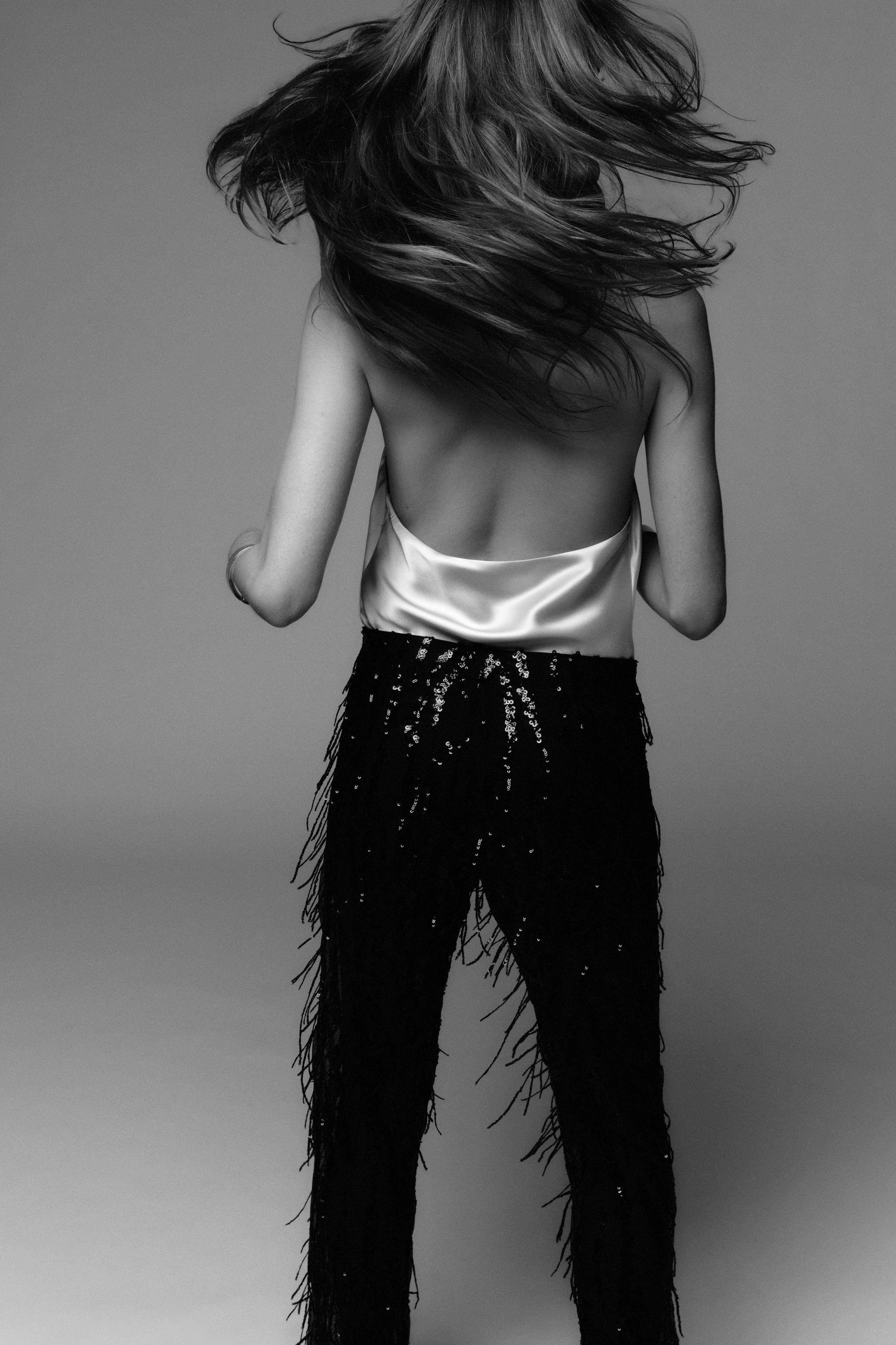 SATIN EFFECT HALTER TOP | Zara US