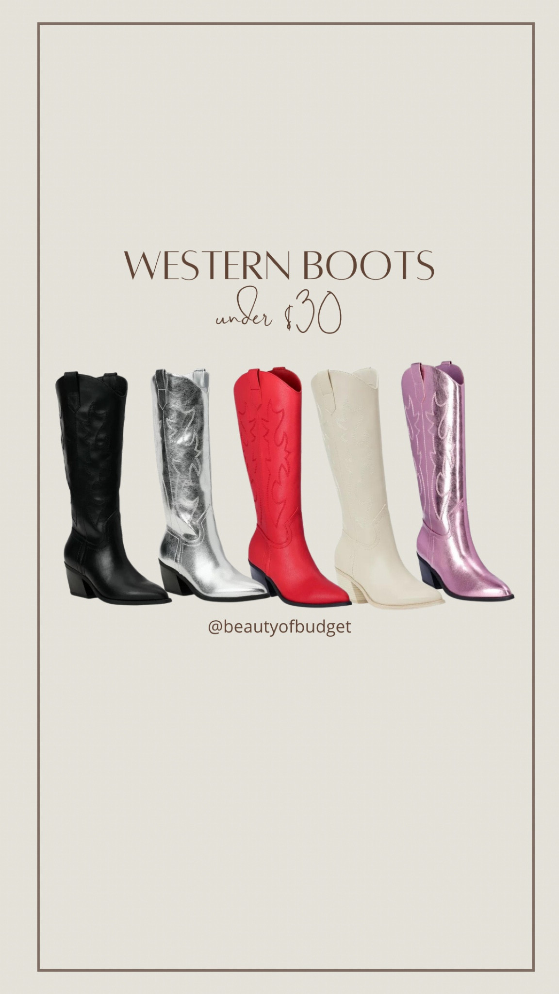 Western boots for year round but seriously perfect for holidays this summer, concerts, festivals, and the rodeo!

I ordered the red ones! I ordered my usual size per reviews 

Under $30!


Walmart finds
Concert outfit
Western boots
Boots
Tall boots 
Sale boots
Walmart boots
Rodeo outfits
4th of July
Memorial Day weekend
Labor Day weekend 
Festival boots
Festival outfits



#LTKShoeCrush #LTKSaleAlert #LTKFestival