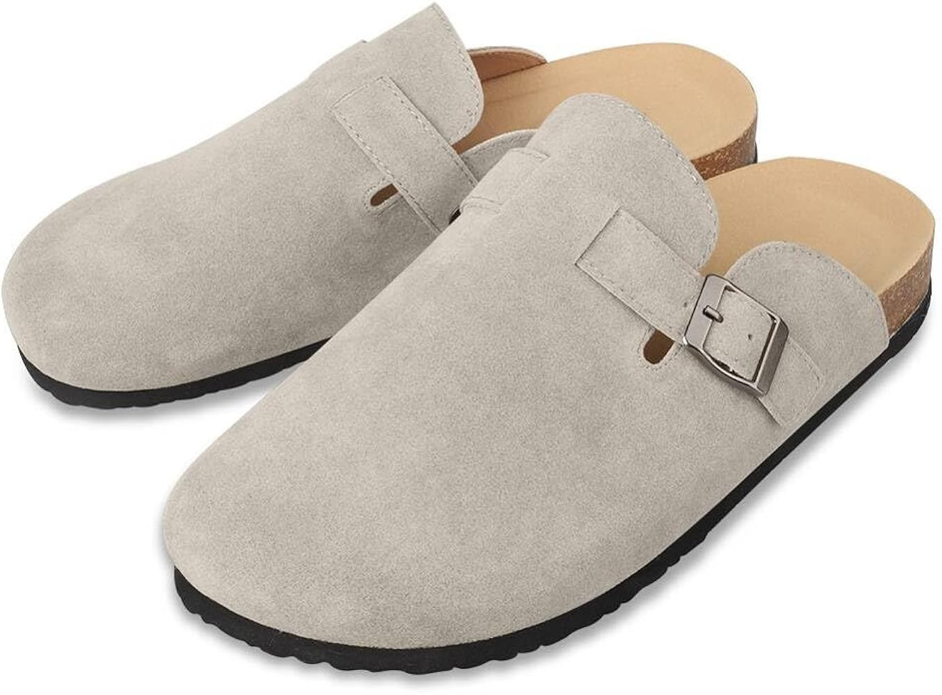 WINSEAD Clogs for Women Men Dupes Unisex Slip-on Potato Shoes Footbed Suede Cork Clogs and Mules | Amazon (US)